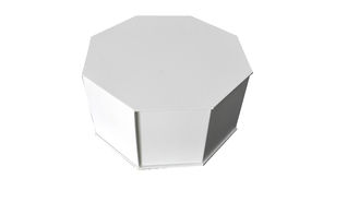 China Octagon Shape Corrugated Display Cardboard Table Counter Unit with Cover for Packing supplier
